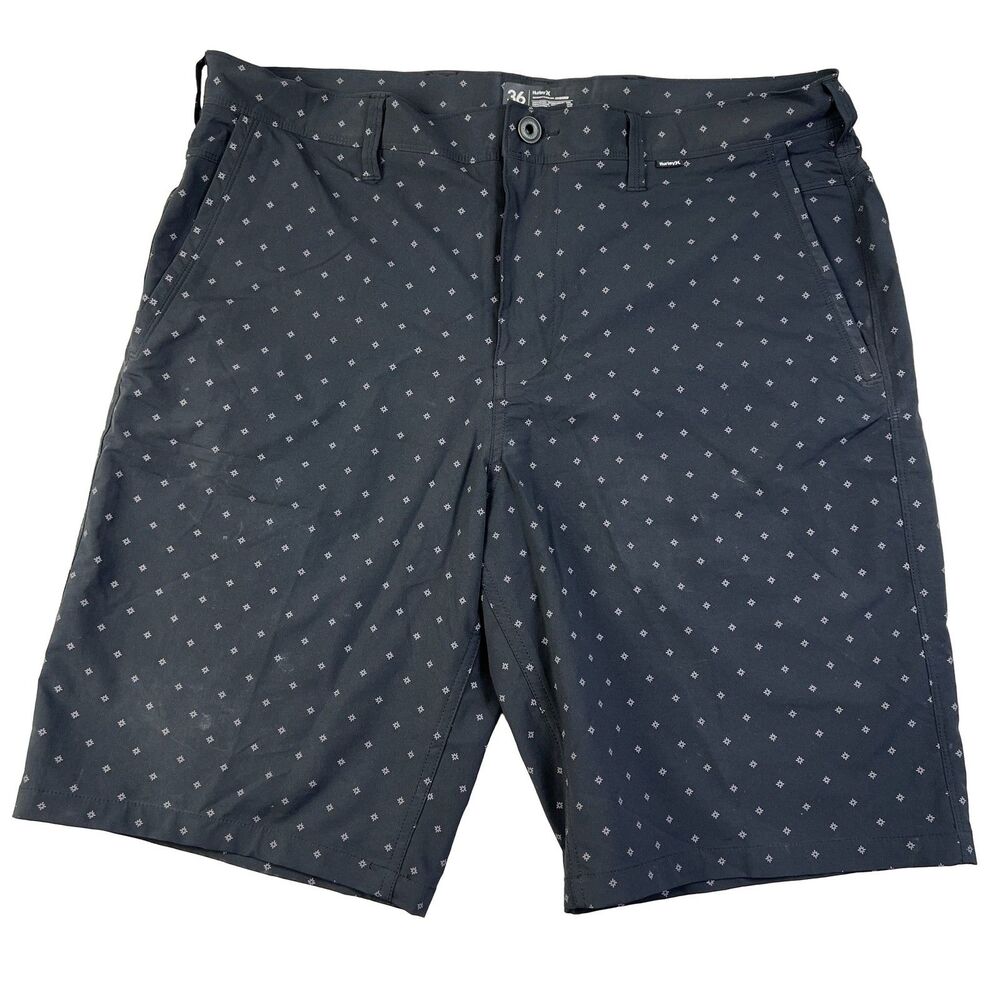 Hurley Dri-FIT Nike Shorts E2395-00 Men's Size 36 Black Stretch Pockets